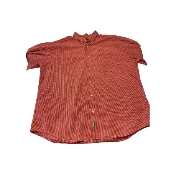 Mens Timberland Red Plaid Button-down Long-sleeve Shirt 2XL - Picture 2 of 9